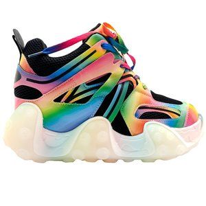 Anthony Wang - CARAMBOLA 03 Virtual Vibrance Black Platform Sneakers